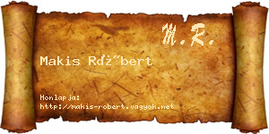Makis Róbert névjegykártya